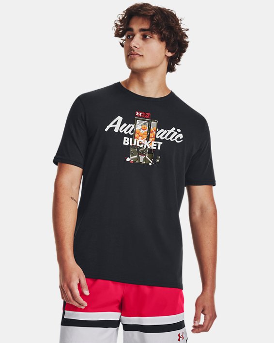 Men's UA Basketball Claw Machine Short Sleeve in Black image number 0